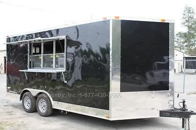   16 8.5X16 Enclosed Concession Food Vending BBQ Trailer W/ Equipment