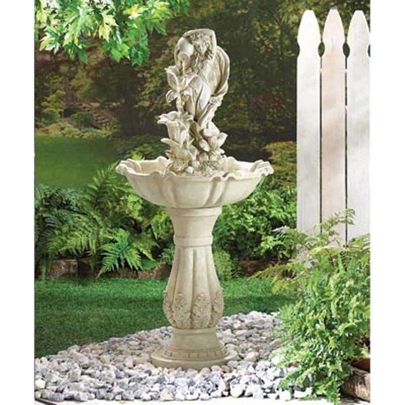 Fairy Maiden Outdoor Electric Water Fountain   Yard Garden Decor