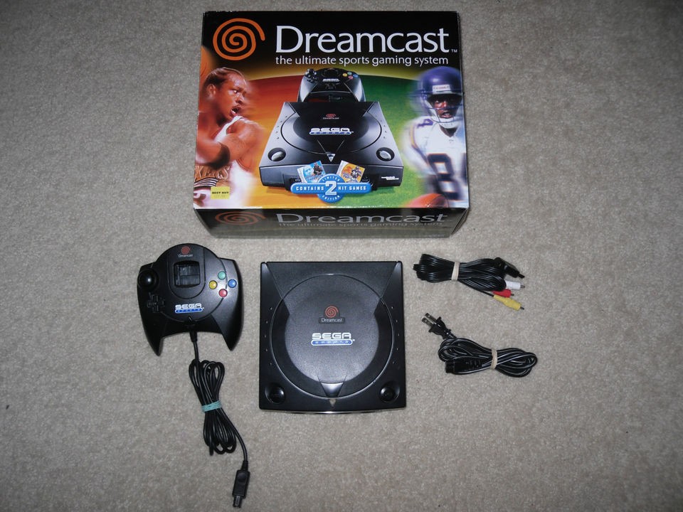 BLACK SEGA SPORTS SEGA DREAMCAST CONSOLE SYSTEM BOXED