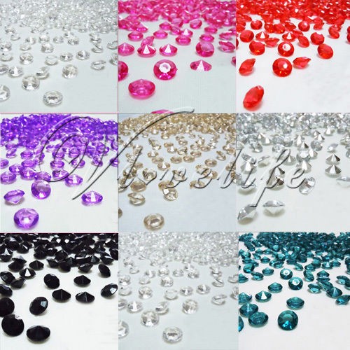 1000PCS 4ct 10mm Diamond Table Confetti Decoration Wedding Party 