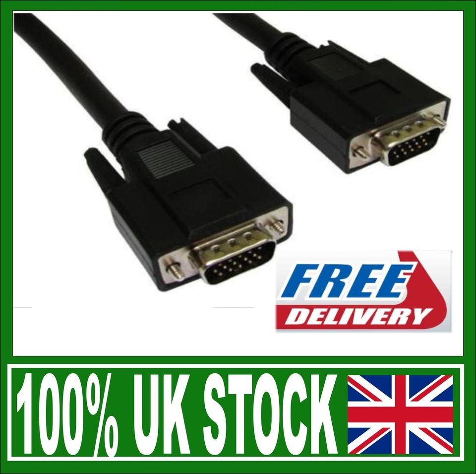 5m VGA Cable Male to Male Connection   Connect Laptop / PC to TV 