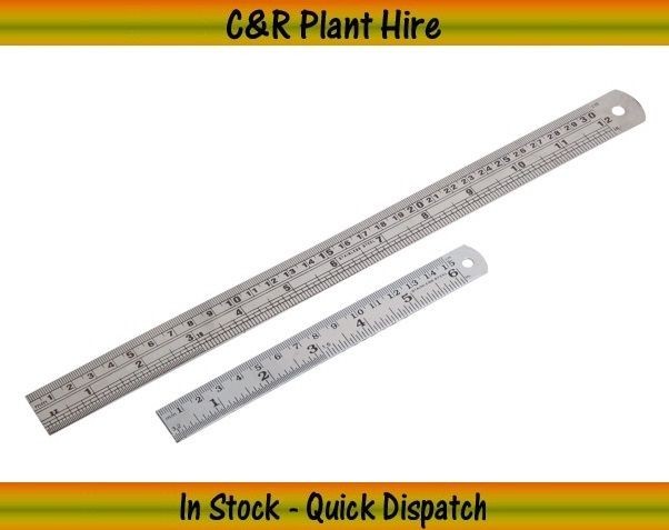   METAL MEASURING RULER 12 & 6 RULE STEEL 150mm 300mm CONVERSION CHART