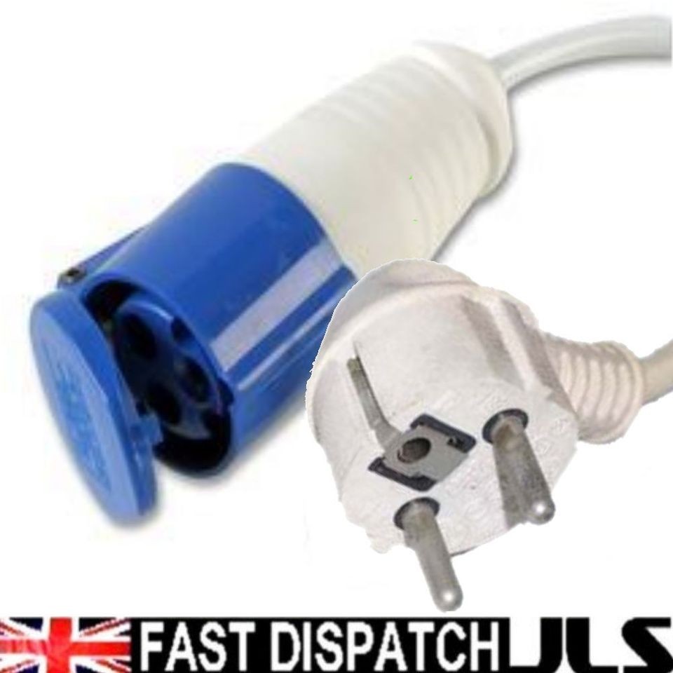   electric hook up adaptor 16A Socket   13A Plug 240V Caravan Converter