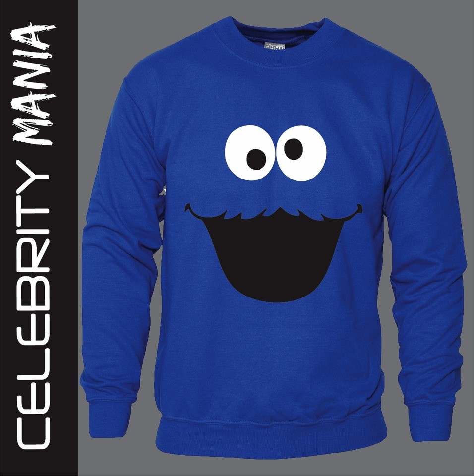 COOKIE MONSTER SESAME STREET JUMPER SWEATER SWEATSHIRT