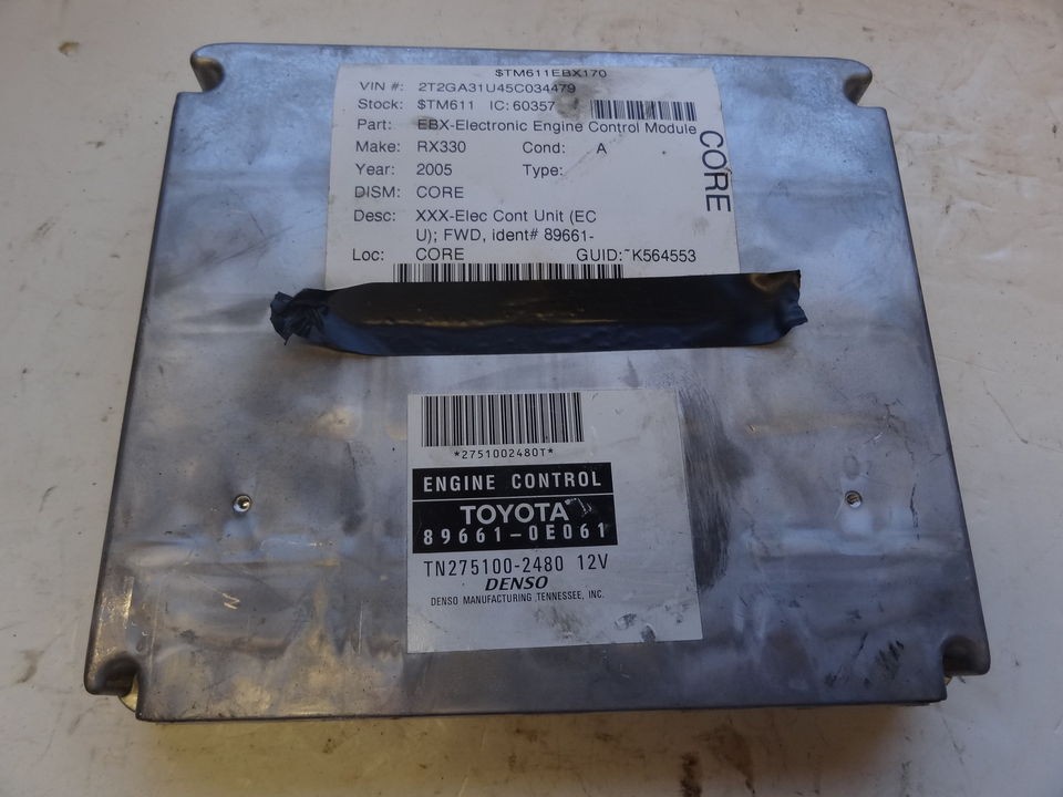 04 05 06 LEXUS RX330 ENGINE ECM 89661 0E061 ENGINE COMPUTER OEM