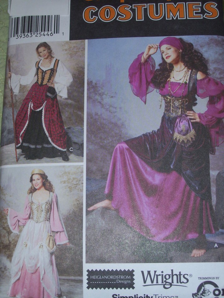 SIMPLICITY #9966 LADIES GYPSY,MEDIEVAL COSTUME PATTERN