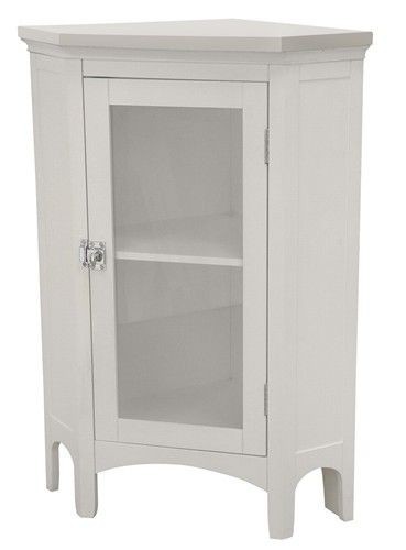 New Madison Avenue Bathroom Corner Floor Cabinet White