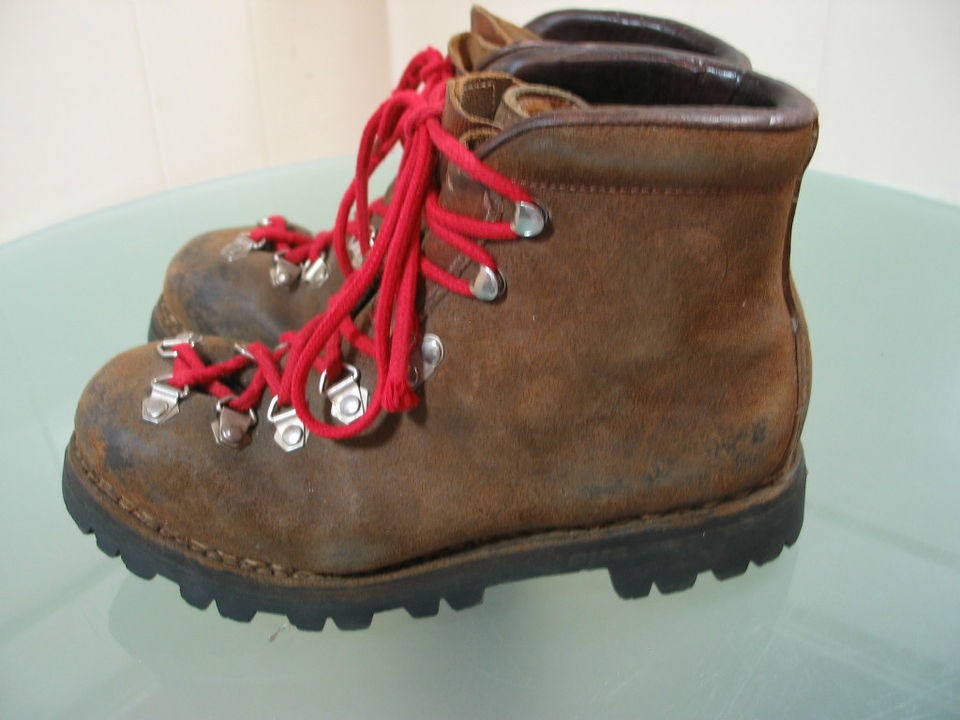 Vintage Richard Pontvert Leather Mountaineering Boots