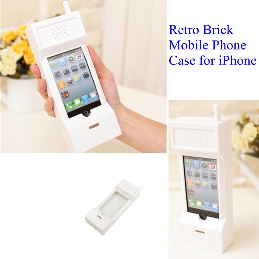 Retro Brick Mobile Phone Hard Skin Case Holder For iPhone 3G/4/4S 