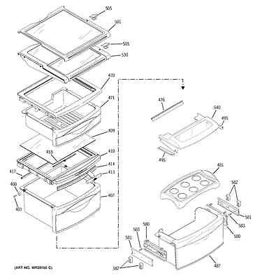 Genuine GE Refrigerator Part   Cover Middle Pan WR32X10197