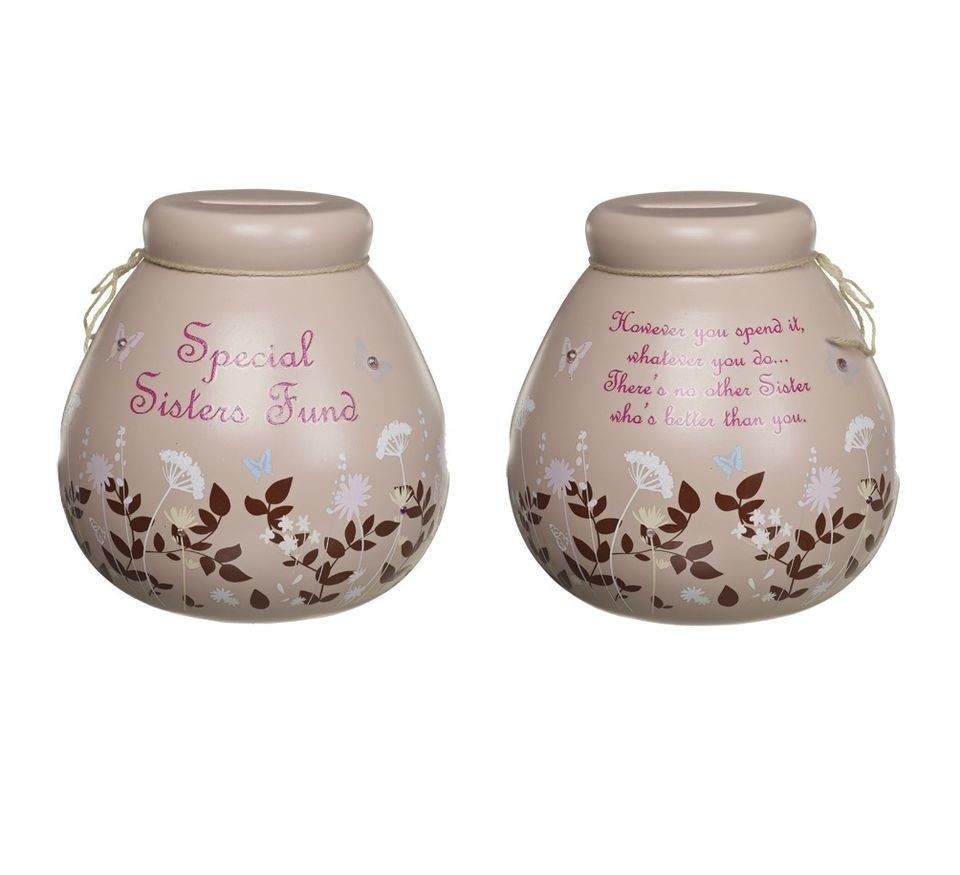 POTS OF DREAMS MONEY POT BOX GIFT SPECIAL SISTER FUND GIFTS   WISH 