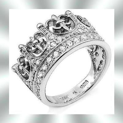   Silver Regal Crown CZ Mens Ring This is the Kings Crown Nice