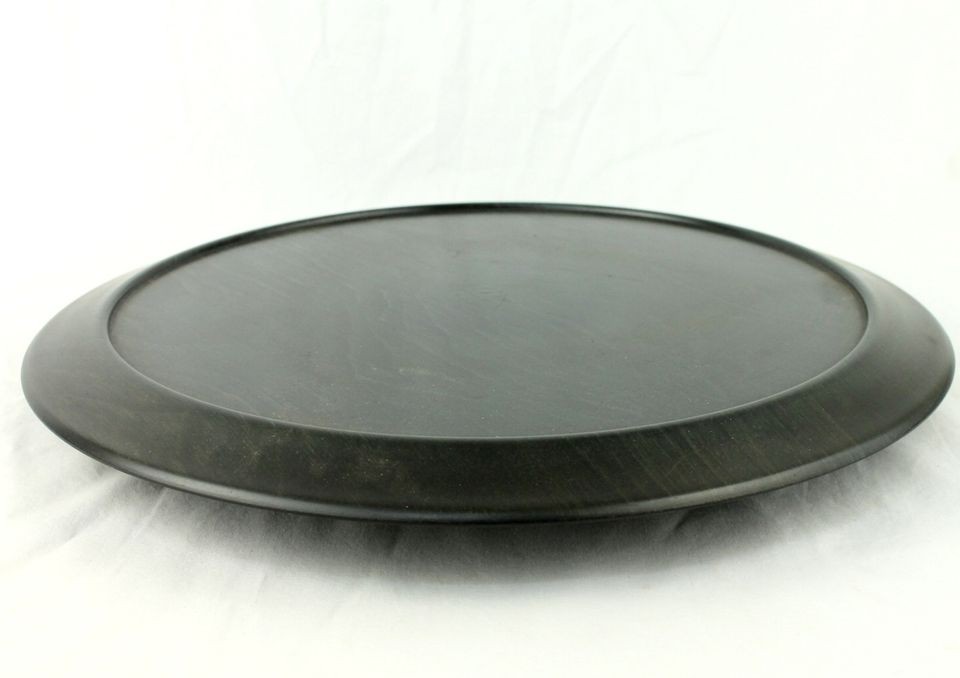 Vintage Black Wood Lazy Susan Turn Table