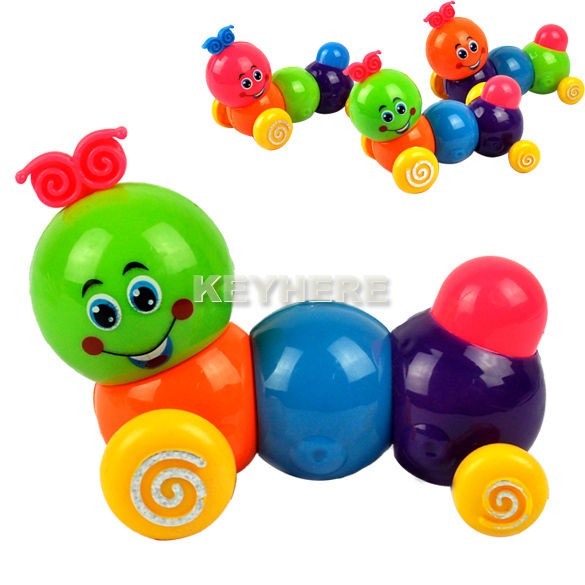 Cute Baby Funny Kids Colorful Inchworm Twist Forward Movement Toy 