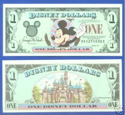 1999 DISNEY DOLLAR   MICKEY SERIES A