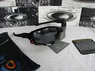   POLISHED BLACK FRAME W/ VENTED BLACK POLARIZED CUSTOM LENSES NEW