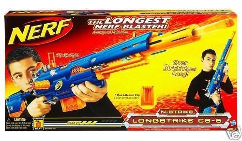 Nerf N strike Longstrike CS6 CS 6 Blaster 1 CLIP 6 DART