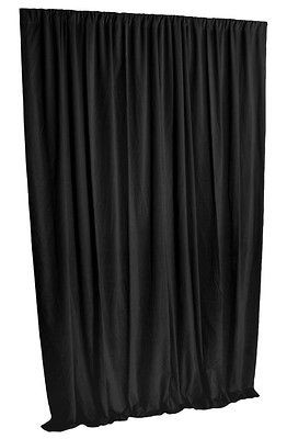 Black Heavy Thick Velvet Fabric Custom Made Panel Drape Theater 