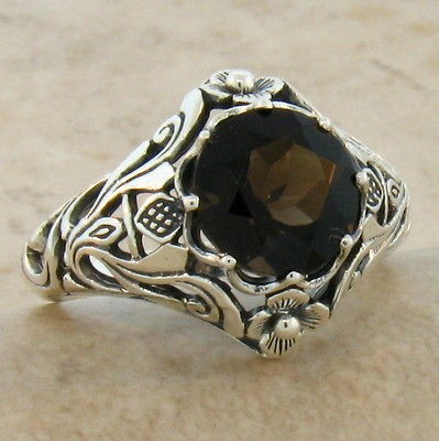 smoky quartz ring