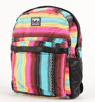 Billabong Take Me With You Backpack School Book Bag Girls White NEW 