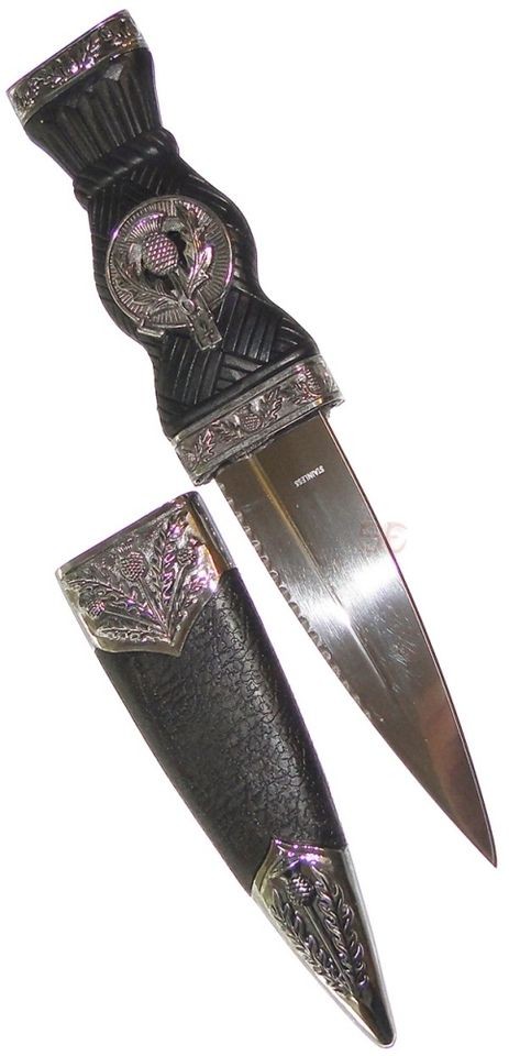 Knife Sgian Dubh Dirk Dagger Celtic Scottish Irish with Black Wood 