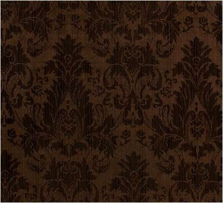   CHOCOLATE FAUX SILK DAMASK JACQUARD 56W FABRIC DOUBLE SIDE BY YARD