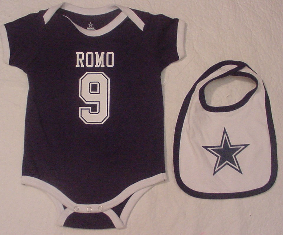 NEW TONY ROMO DALLAS COWBOY ONESIE BABY JERSEY 18 M MO