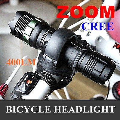 CREE Q5 400 lumen LED Cycling Bike Bicycle Head Light With Mount Zoom 