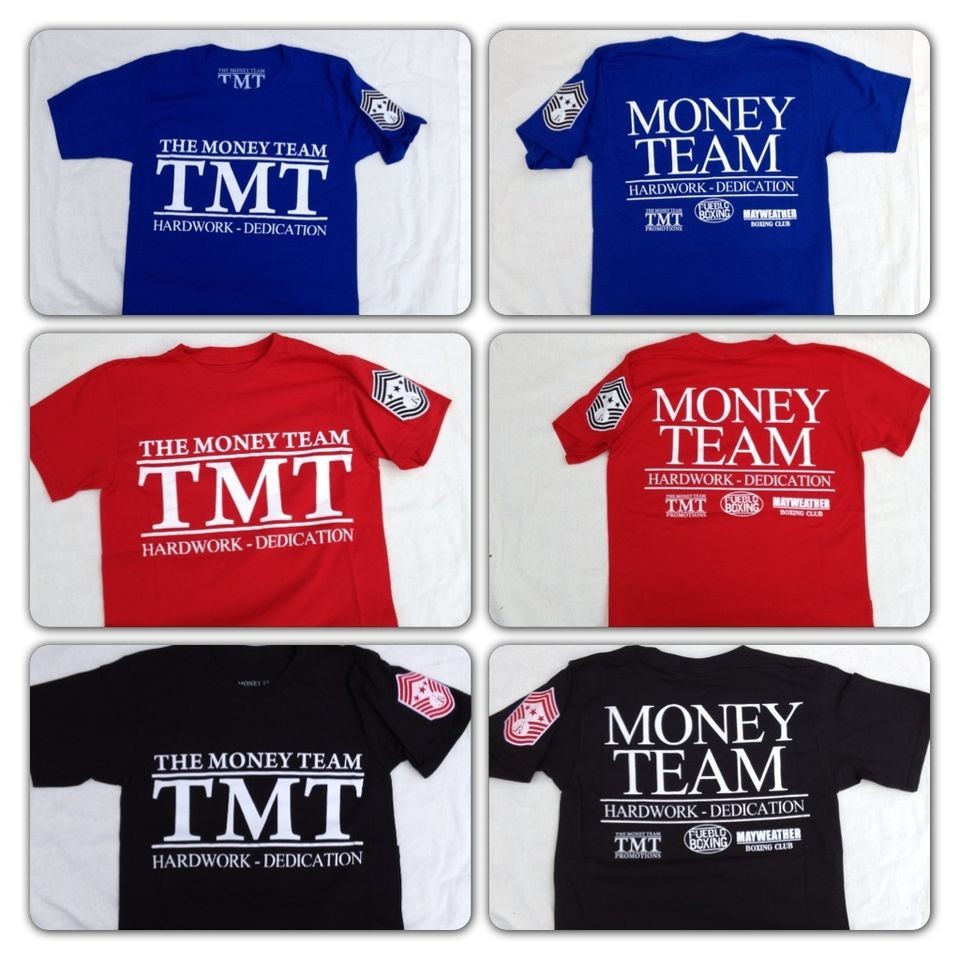   Money Mayweather Boxing T Shirt HARD WORK & DEDICATION Money Team TMT