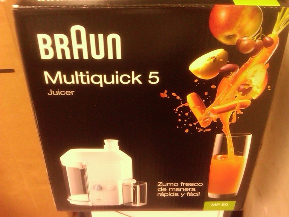   BRAUN MP80 DELUXE JUICE EXTRACTOR 220 240 VOLT 600 WATT JUICER WHITE