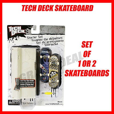   FINGER MINI SKATEBOARD SET OF 1 OR 2 STARTER KIT WITH RAMP STORAGE BOX