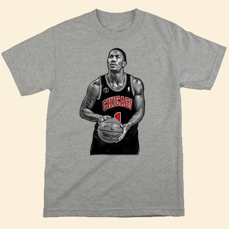 chicago bulls derrick rose t shirt d.rose shirt basketball tee