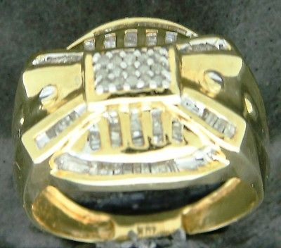 Diamonds 1/2 CARAT 10KT Solid Gold Mens Ring Below Cost Mall store 