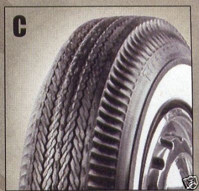 750 14 FIRESTONE 2 1/4 INCH WHITEWALL BIAS TIRES