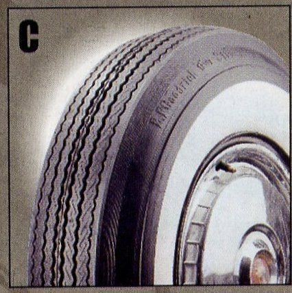 855 14 BF GOODRICH 1 INCH WHITEWALL TUBELESS TIRES