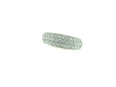 VAN CLEEF & ARPELS 18K WG PAVE DIAMOND RING