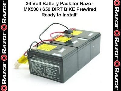 RAZOR 36 VOLT BATTERY PACK FOR THE MX500 / MX650 DIRT BIKE   NEW