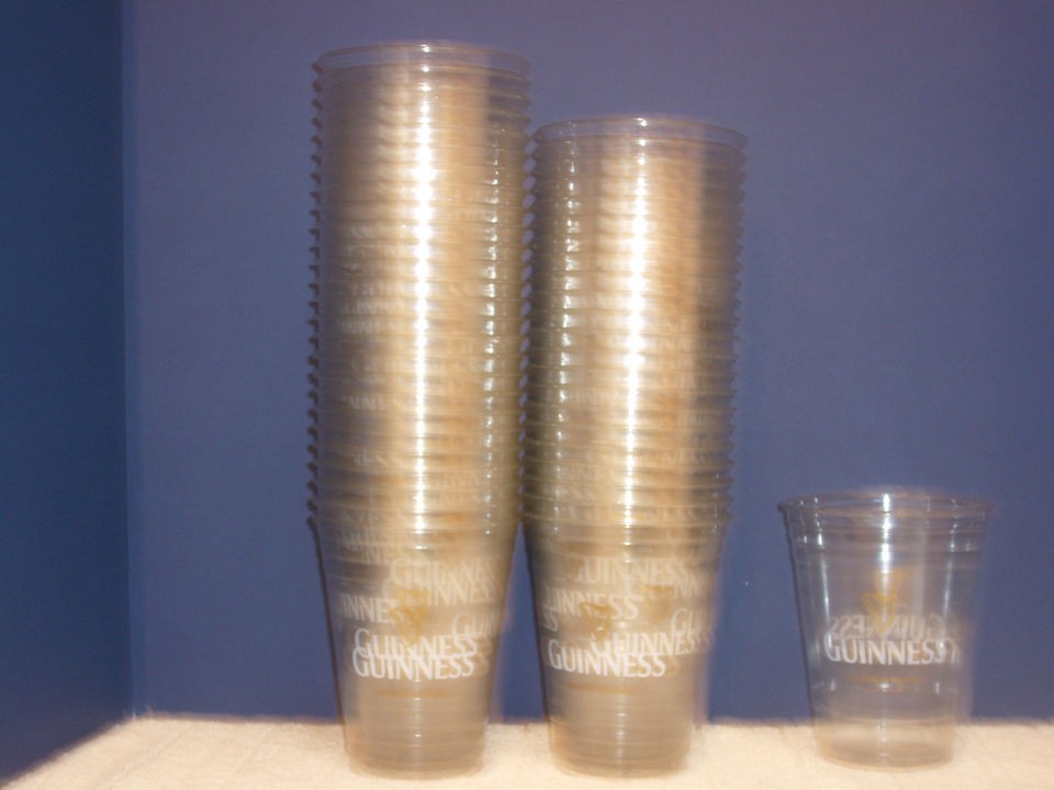 GUINNESS BEER 16 OUNCE PLASTIC CUPS