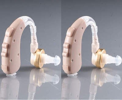 2x BTE Hearing Aids Aid 4CH Digital Sound Amplifier Moderate Severe 