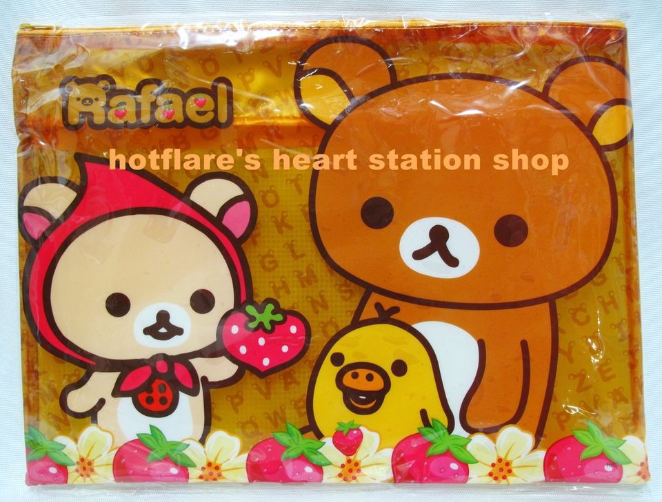   Rilakkuma Organizer B4 Paper File Case Bag Document Zipper New School