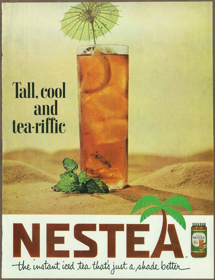 Nestea 1966 print ad / magazine advertisement, iced tea, 