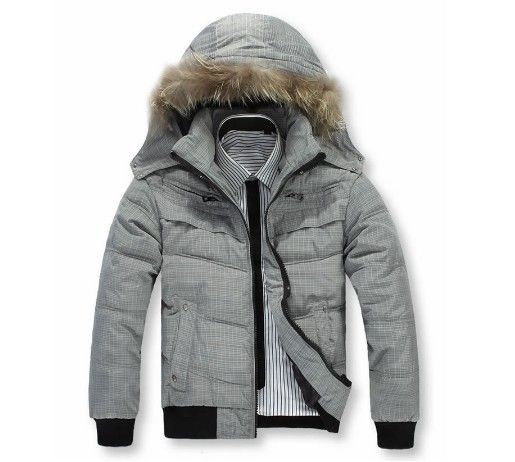 New Mens Winter Padded Jacket Cotton down Puffer Parka Faux Fur Hoodie 
