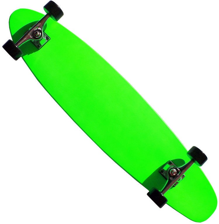 LONGBOARD Skateboard COMPLETE NEON GREEN 9 x 40 KICKTAIL