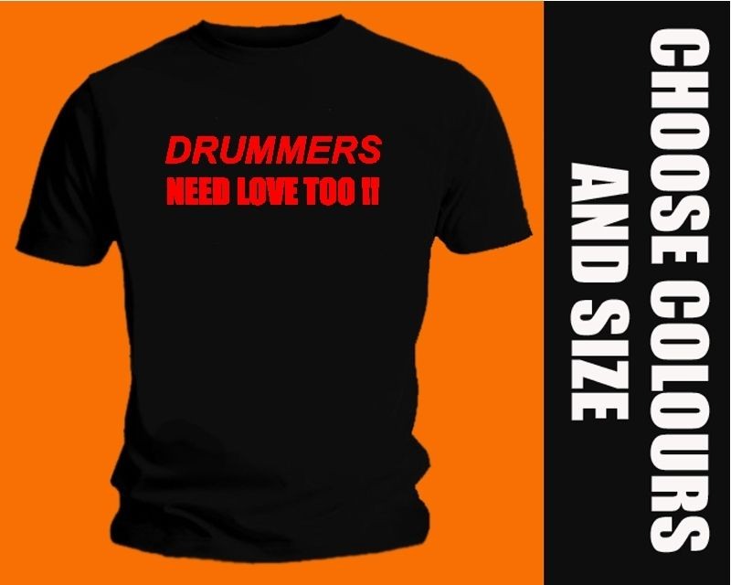 DRUMMER T SHIRT DRUM joey jordison ahead sticks LOVE