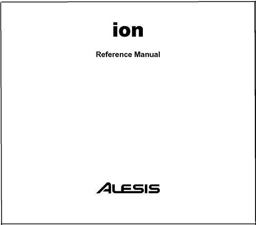 ALESIS ION REFERENCE MANUAL PRINTED & BOUND