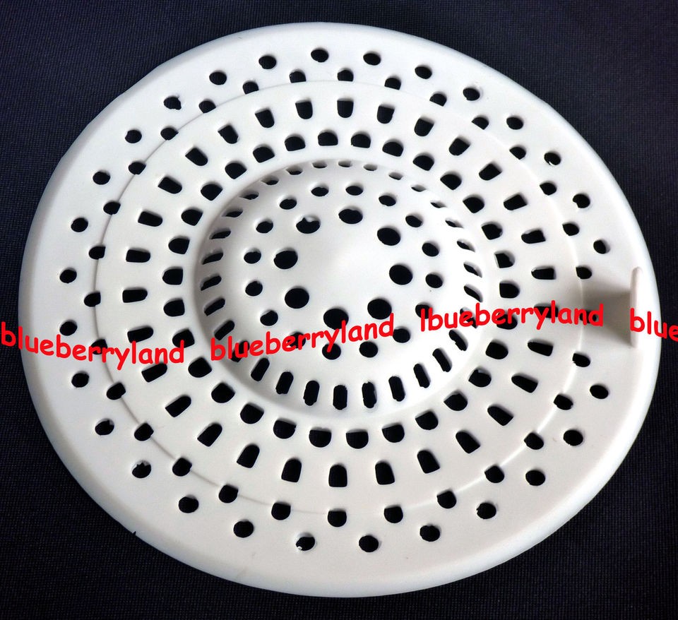   Bath Hair Catcher Stopper Shower Drain Filter Hair Trap stops WHT