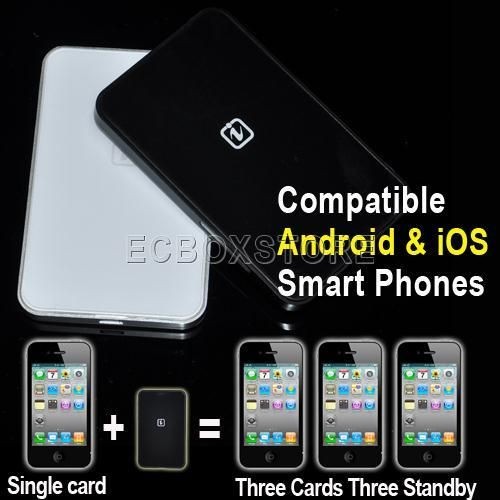 Dual SIM Dual Standby Adapter for iOS, Android Cell Phones