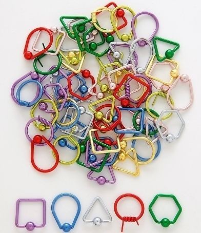   TOP EAR BAR/ EYE BAR/BCR 1.2MM 10MM unusual neon HOOP EARRING