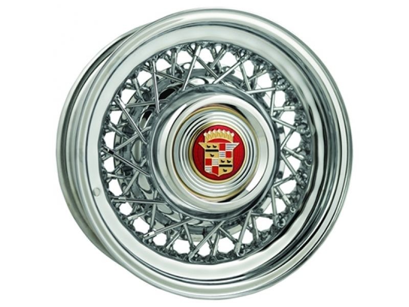 Cadillac Wire wheels 15x6 set of 4 with caps (1957 1976) Coker Tire