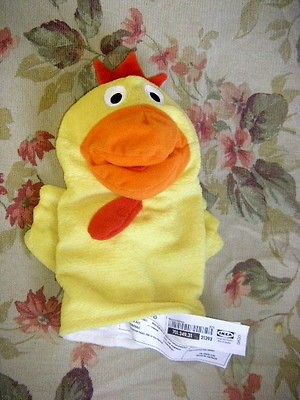 IKEA Rooster Yellow Red Chicken Puppet Klappar Lantlig